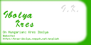 ibolya kres business card